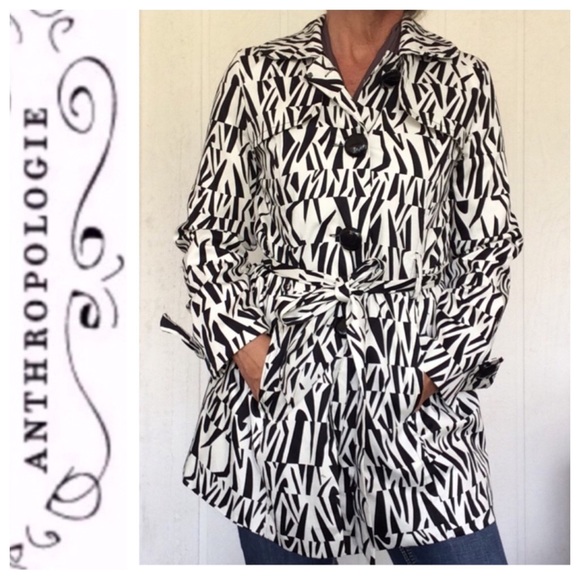 ANTHROPOLOGIE TRENCH COAT SIZE MEDIUM NWOT - Picture 2 of 7
